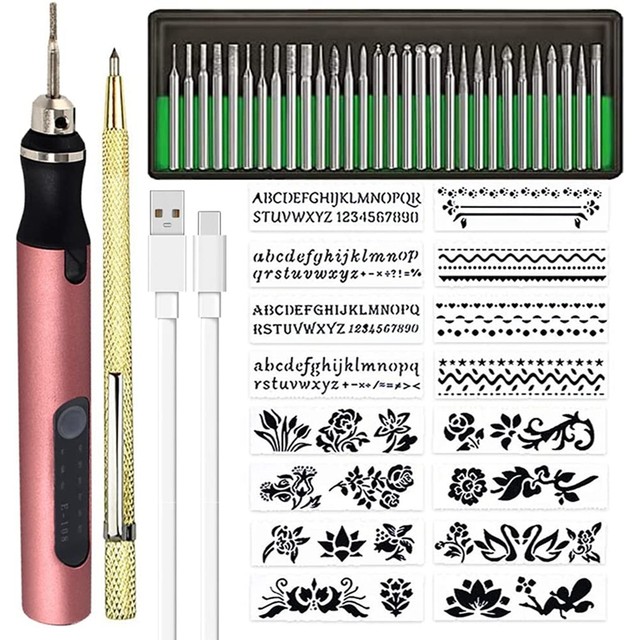 Rechargeable Cordless Mini Engraver Pen DIY Engraving Tool Kit For Metal  Glass Ceramic Plastic Wood Jewelry